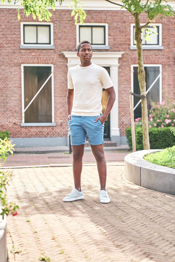 Replay Korte broeken Blauw shorts kopen | Hans voortman