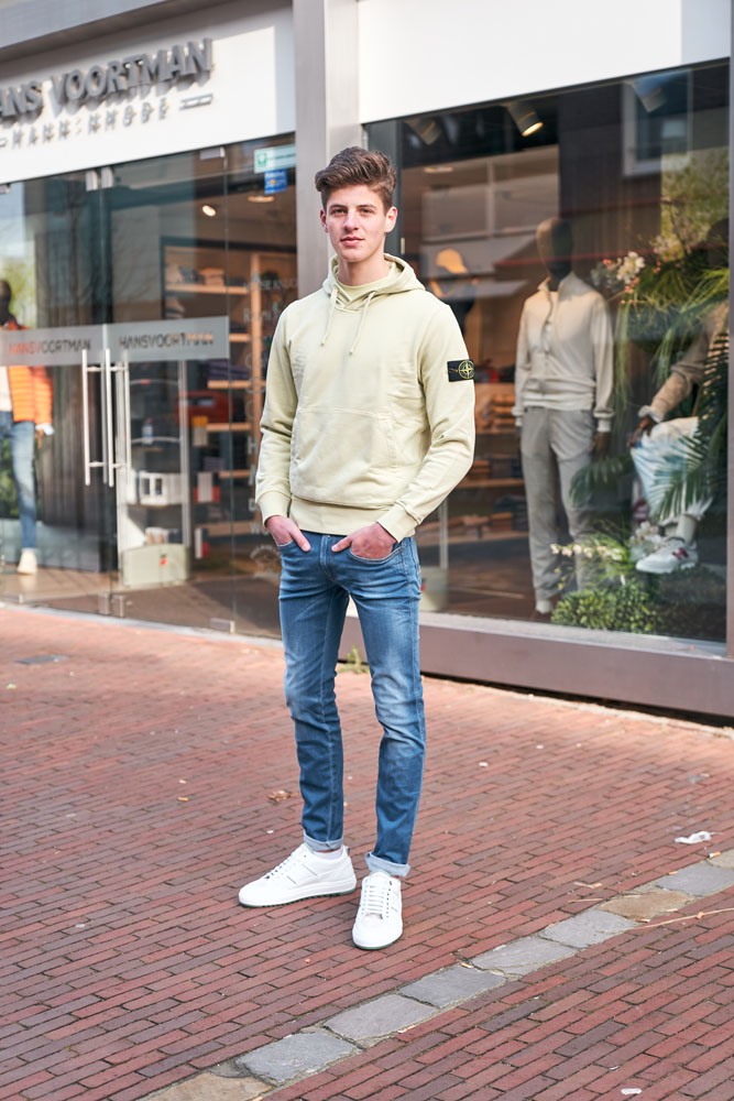 Stone Island Sweater Groen hooded sweatshirt kopen | Hans voortman