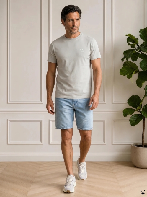 A.P.C. COHBU M36388 ILA BLUE GRIS BLANC foto 3