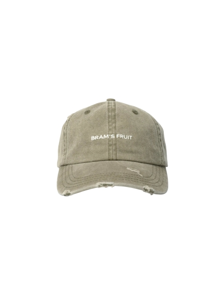 Brams fruit LOGO CAP DISTRESSED 1024 WASHED OLIVE GREEN