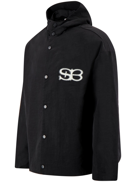 Saint Blanc ACADEMY HOODED COACH JACKET BLACK