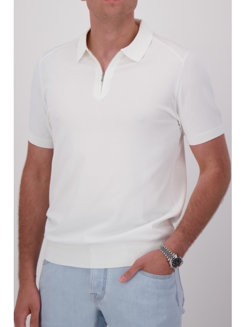 Valentoni Trevi polo zip Ecru foto 3