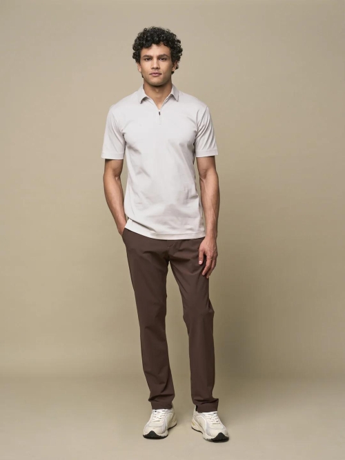 Valenza SUPIMA POLO ZIP 1049 15 PEARL GREY foto 4