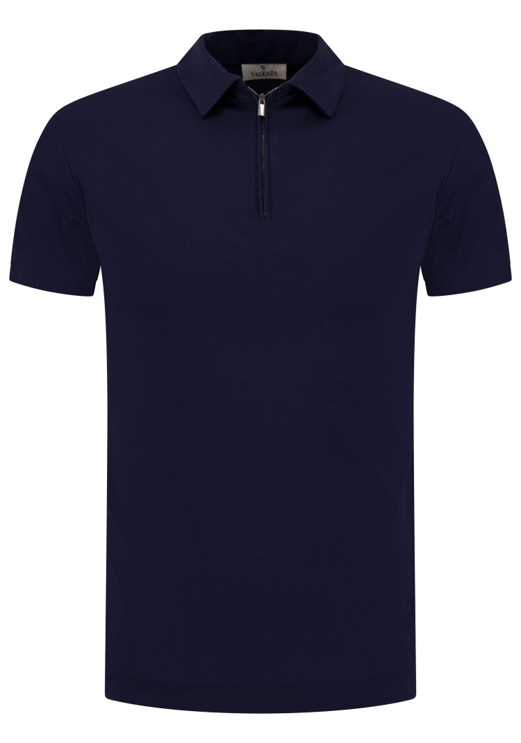 Valenza SUPIMA POLO ZIP 1049 42 NAVY