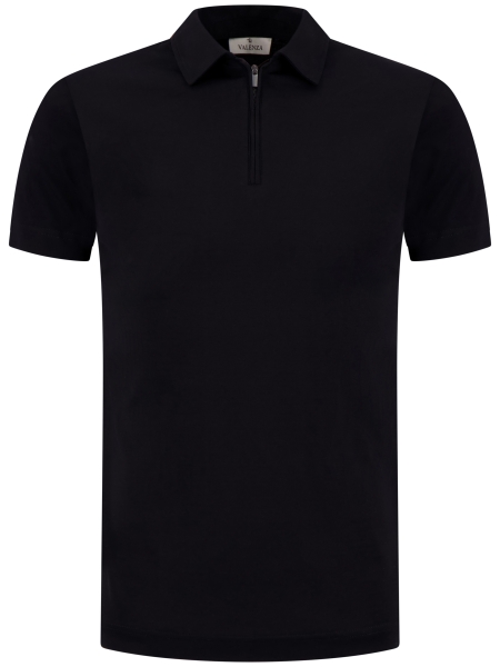 Valenza SUPIMA POLO ZIP 1049 48 BLACK Valenza SUPIMA POLO ZIP 1049 48 BLACK