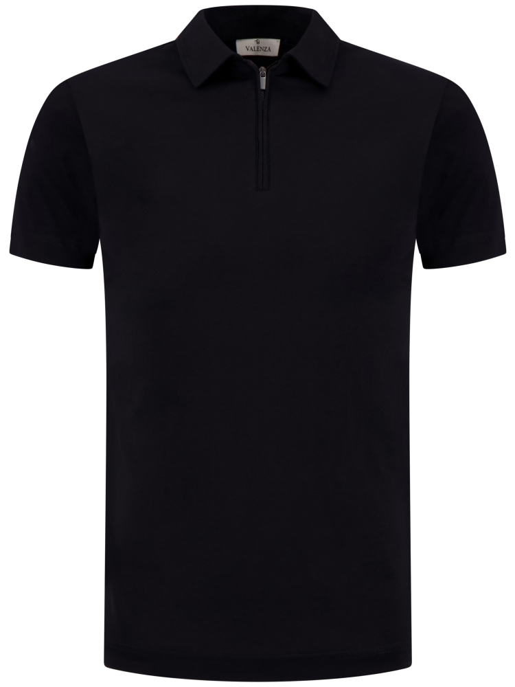 Valenza SUPIMA POLO ZIP 1049 48 BLACK