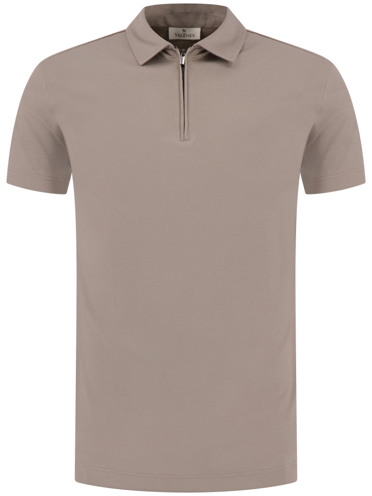 Valenza SUPIMA POLO ZIP 1049 68 LEAD GREY