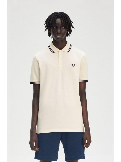 Fred Perry M3600 TWIN TIPPED Y24 ECRU/T.BLUE foto 3