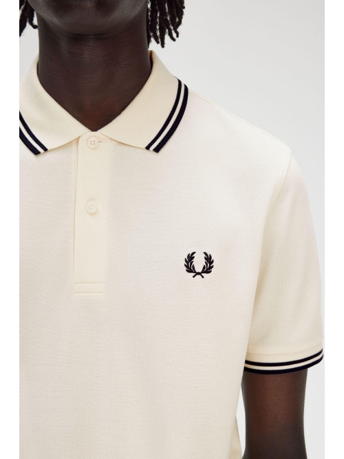 Fred Perry M3600 TWIN TIPPED Y24 ECRU/T.BLUE foto 4