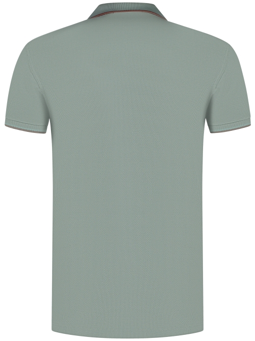 Fred Perry M9882 TEXT. ZIP NECK POLO 959 SILVER BLUE foto 2