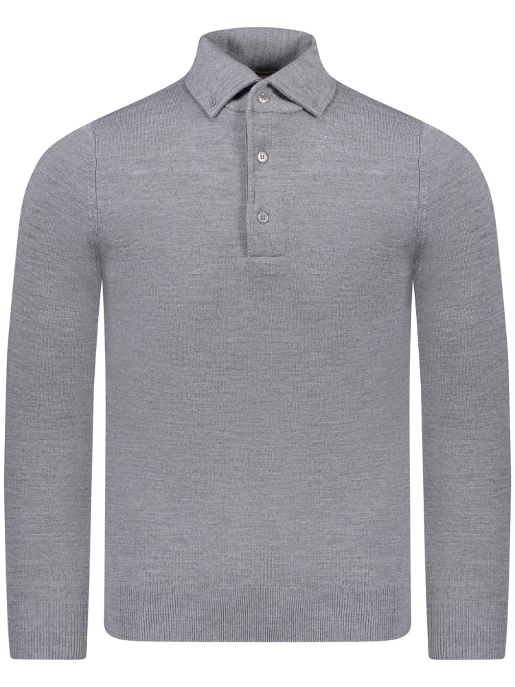 Valentoni Polo lm button down 803 mid grey