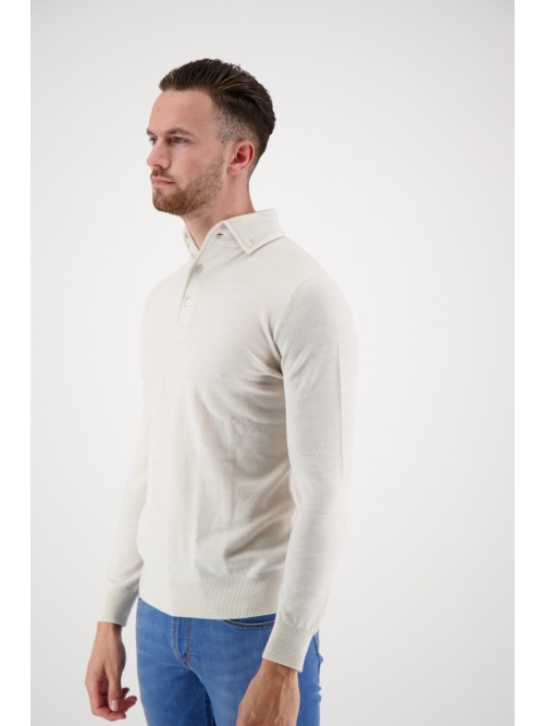 Valentoni Polo lm button down 846 offwhite foto 5