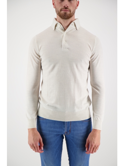 Valentoni Polo lm button down 846 offwhite foto 6
