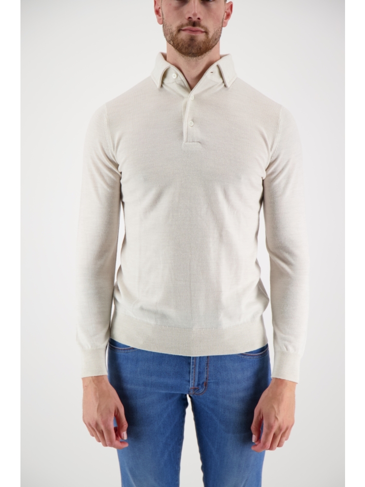 Valentoni Polo lm button down 846 offwhite