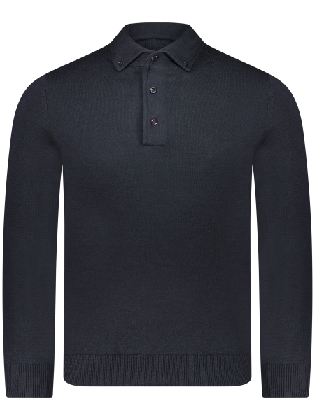 Valentoni POLO BUTTON DOWN 830 BLACK NAVY Valentoni POLO BUTTON DOWN 830 BLACK NAVY
