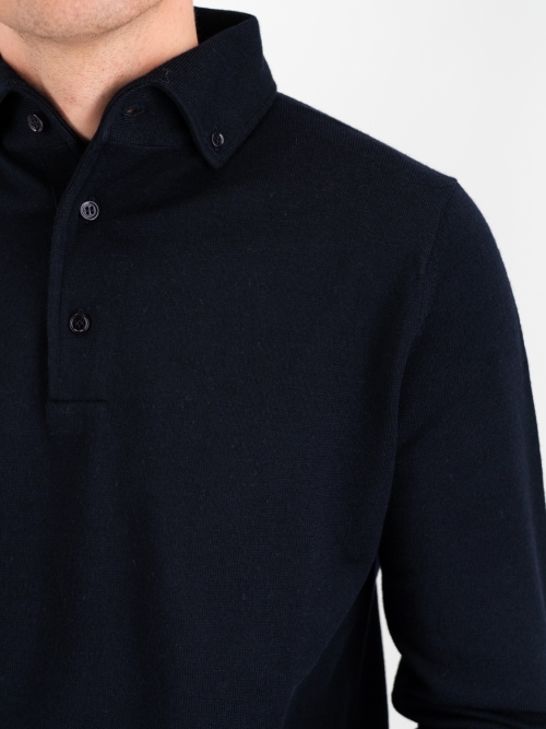 Valentoni POLO BUTTON DOWN 830 BLACK NAVY foto 5