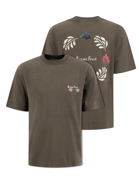 Brams fruit FLORA T-SHIRT 1004 SOLID CHARCOAL BLACK