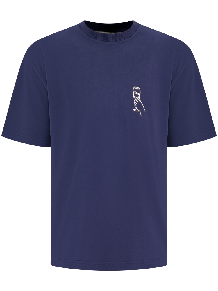 Ange Projects AW-065 ENJOY MORE TEE NAVY
