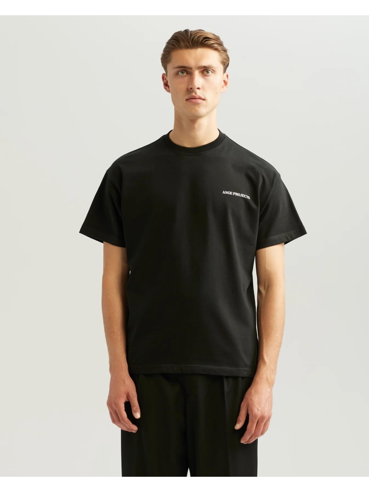 Ange Projects NOS-008 GLASS OF WINE TEE BLACK
