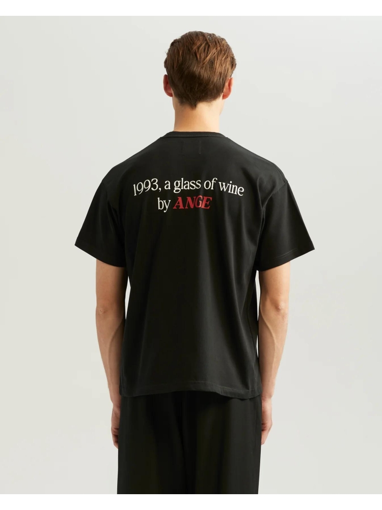 Ange Projects NOS-008 GLASS OF WINE TEE BLACK