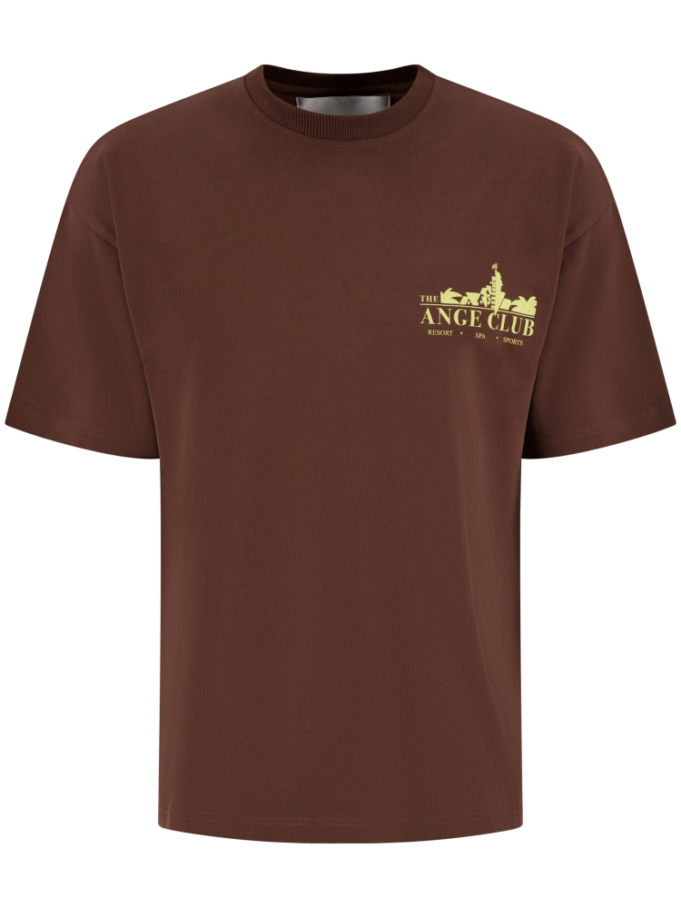 Ange Projects NOS-014 CLUB TEE BROWN
