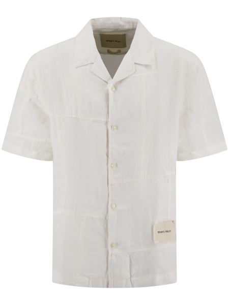 Brams fruit LINEN REPAIR SHIRT 801 WHITE