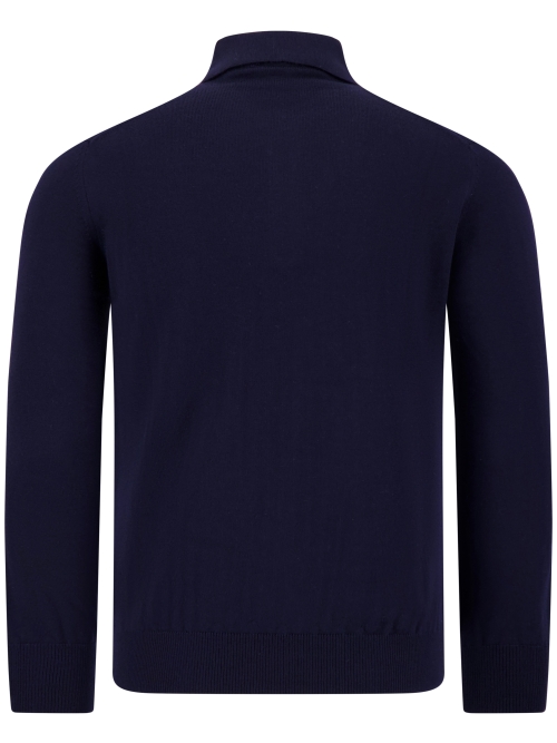 Aurelien RIBBED ZIPPER POLO NAVY foto 4