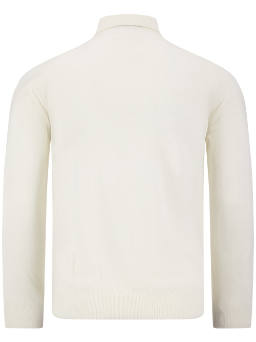 Aurelien RIBBED ZIPPER POLO IVORY foto 3