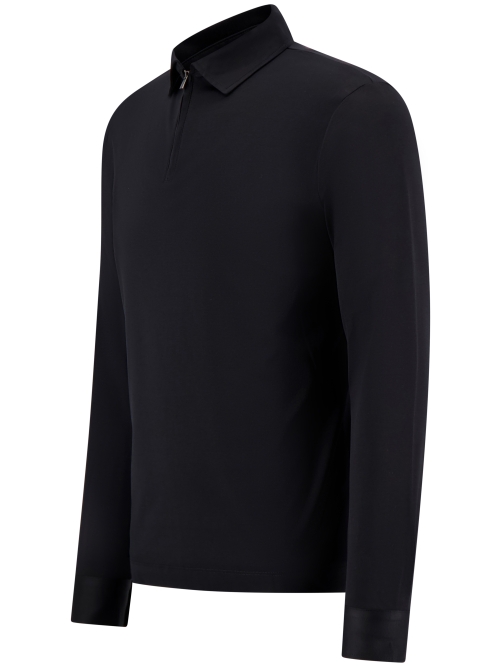 Valenza SUPIMA POLO ZIP 1020 48 BLACK foto 2