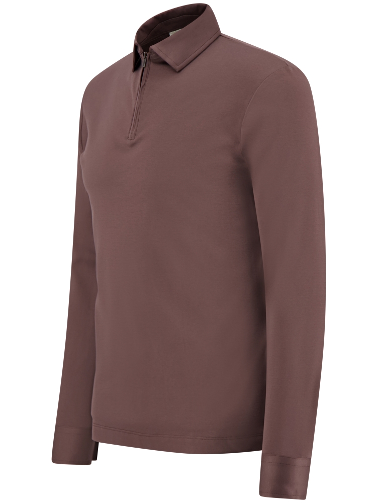 Valenza SUPIMA POLO ZIP 1020 61 EBONY BROWN