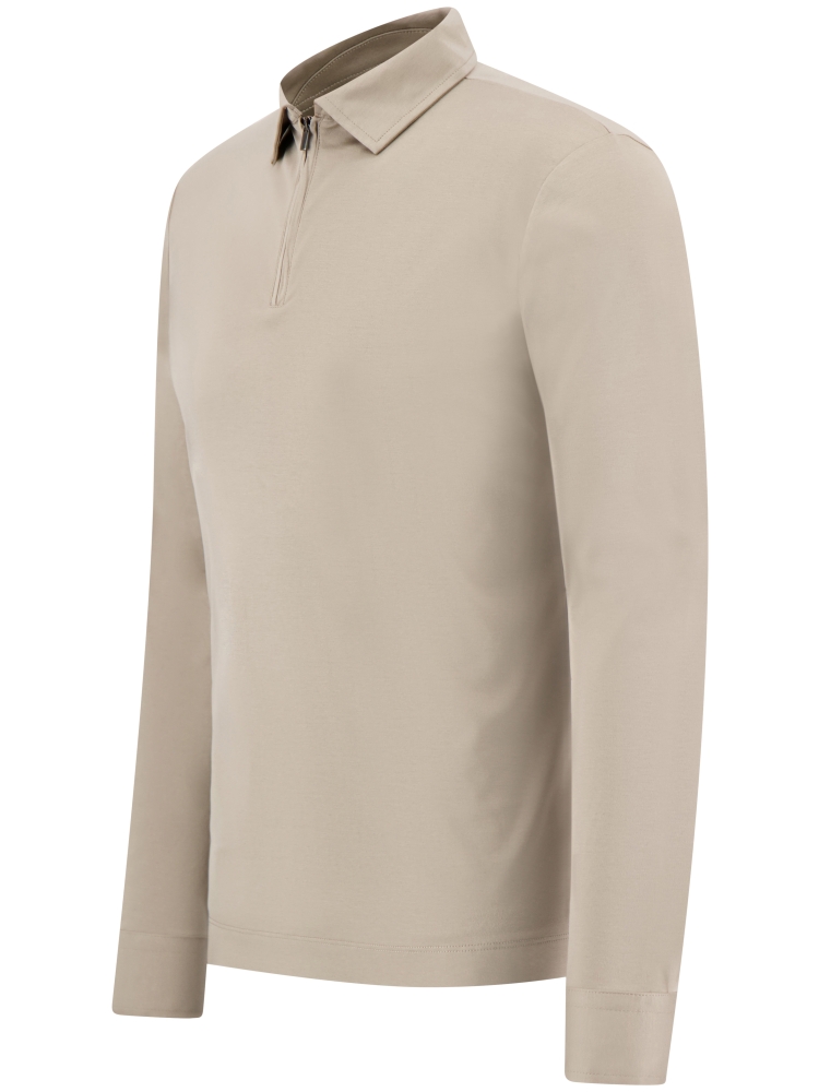 Valenza SUPIMA POLO ZIP 1020 68 LEAD GREY
