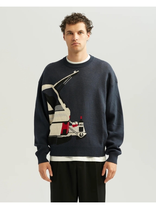 Ange Projects AW-008 WINE DRIVE KNIT NAVY foto 4