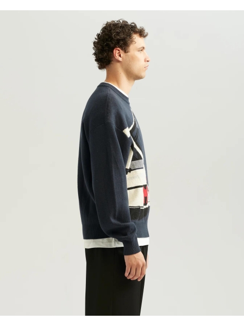 Ange Projects AW-008 WINE DRIVE KNIT NAVY foto 5