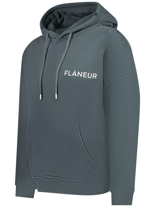 Flaneur F15006 WASHED HOODIE BLACK foto 3