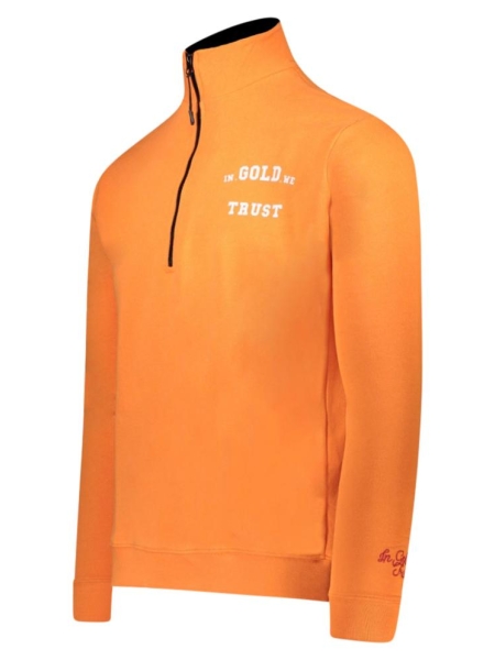 In Gold We Trust THE SLIM HALF ZIP SUN ORANGE