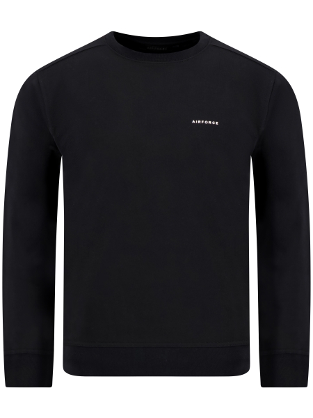 Airforce GEM1178 BASIC SWEATER 03 TRUE BLACK/WHITE