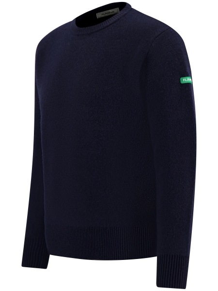 Flaneur FSWE047 BADGE KNIT 788 NAVY