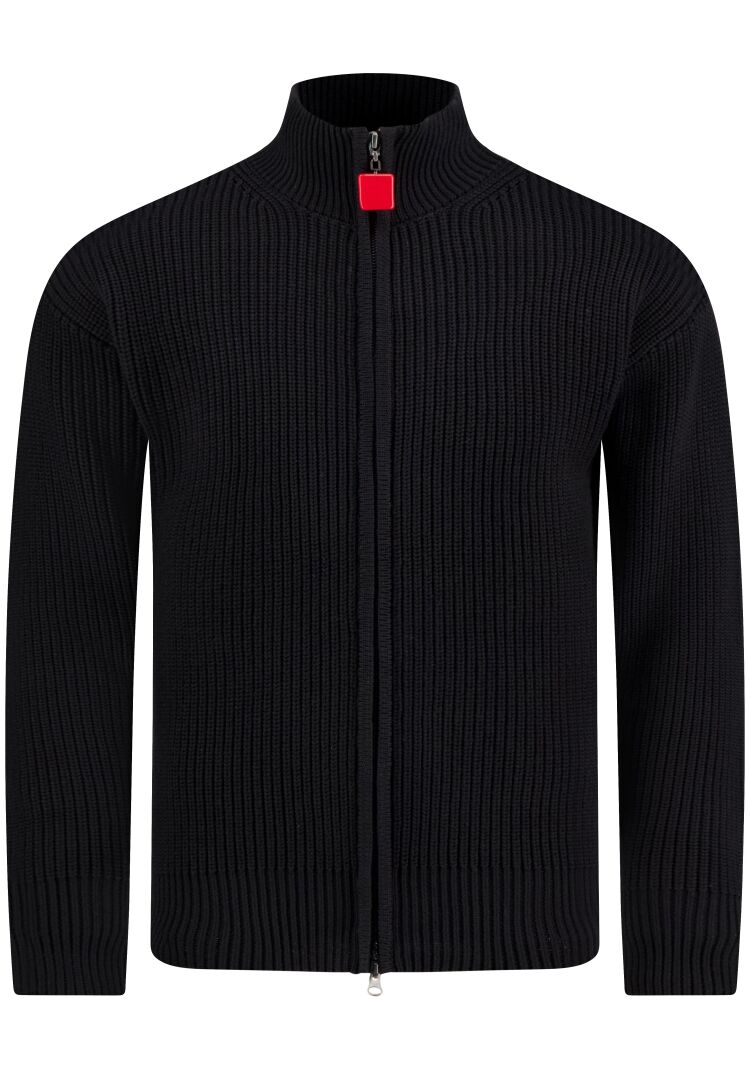 TNO FISHERMAN PLAIN ZIP UP SWEATER BLACK