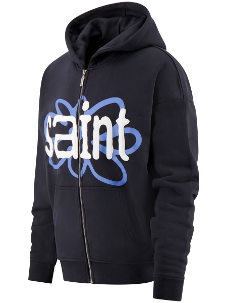 Saint Blanc FLOWER PATCH ZIPPER BLACK