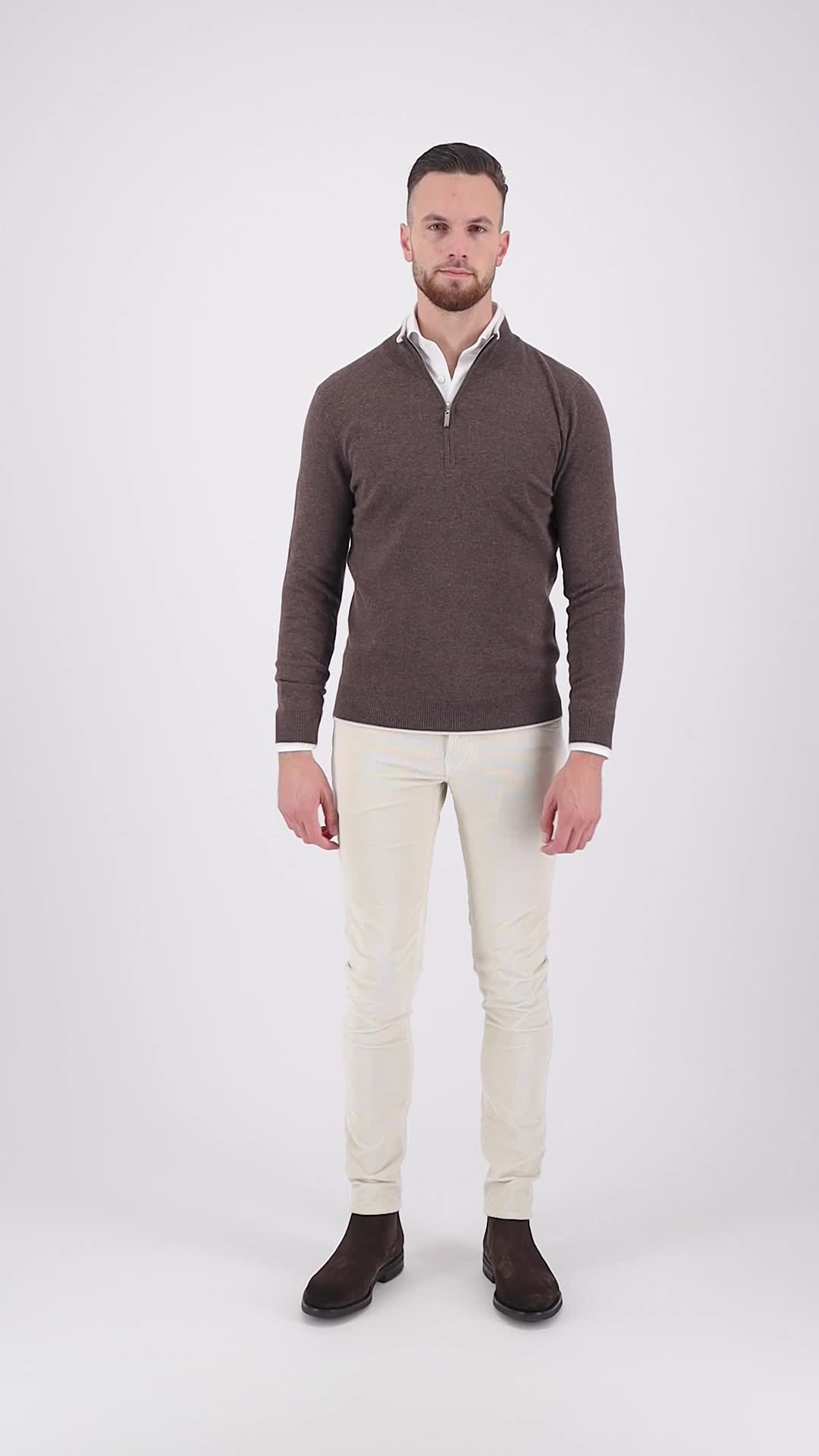 Valentoni TOM HALF ZIP TAKE COFFEE/PRISTINE video